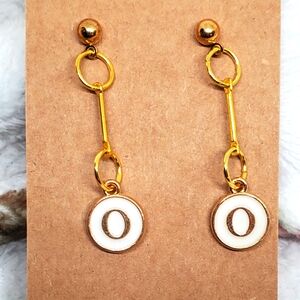 ‼️B2G1 O Initial Earrings, New
